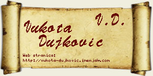 Vukota Dujković vizit kartica